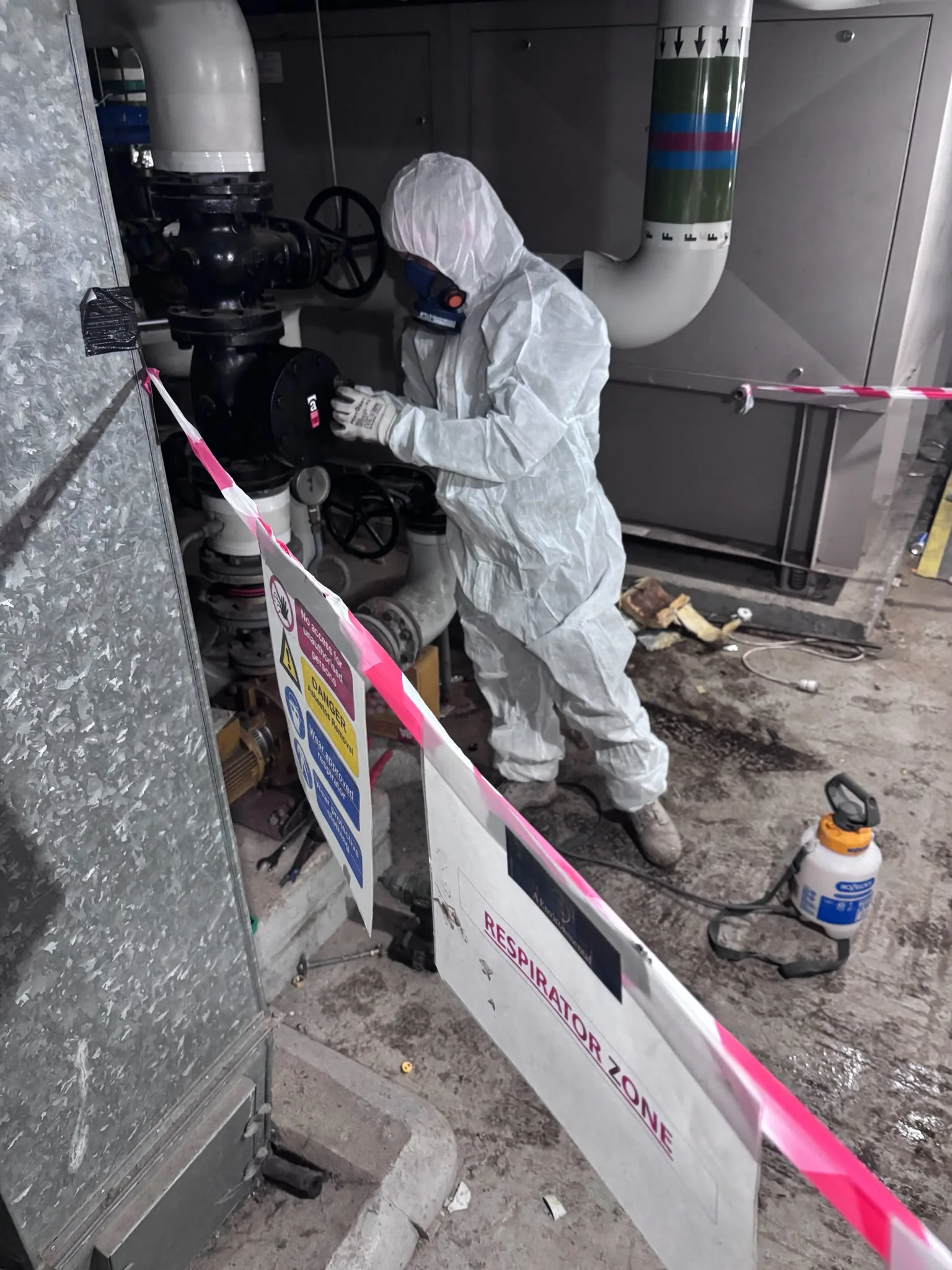 Asbestos artex removal from concrete soffit in Wandsworth
